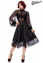 Black wide vintage gothic laced skirt