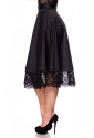 Vintage čierna gotická sukňa s krajkou