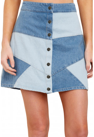 Here Goes Nothing Denim Skirt