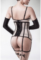 Glamour 4 pieces mesh corset set by Grey Velvet