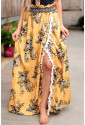 Summer maxi bohemian skirt with tassels