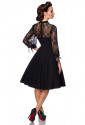 Black long sleeve lace retro dress Belsira