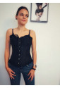 Brocade corset Vamp - black
