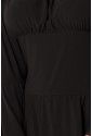 Black pirate goth long sleeves dress - blouse