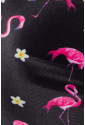 Vintage swim bra with flamingo pattern