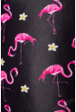 High Waist Swim Panty with flamingo pattern