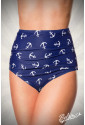 High Waist Swim Panty with anchor pattern