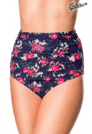 High Waist Swim Panty with flower pattern