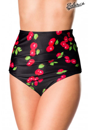 High Waist Swim Panty with cherry pattern