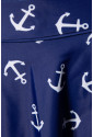 Ruffle Swim Skirt bottom wih anchor pattern