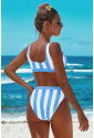 Sport bikinis with strips pattern