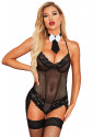 Sensual Backless Sheer Lace Teddy