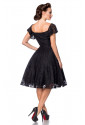 Black short sleeve lace retro dress Belsira