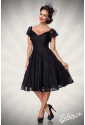 Black short sleeve lace retro dress Belsira
