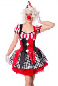 Veselý kostým šialenej klaun dievčiny