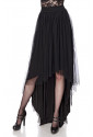 Black asymetric tulle skirt