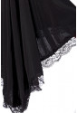 Čierne gotické šaty s volánovými rukávmi a odhalenými ramenami