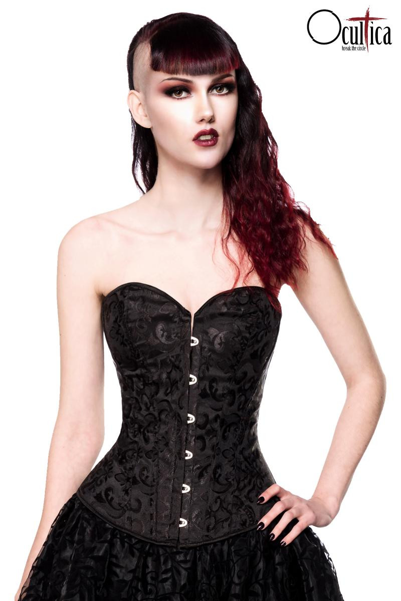 Brocade corset Vamp - black 