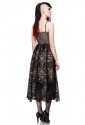Black gothic lace prom dress