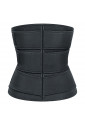 Unisex Black Neoprene Waist Trimmer Shaper Belt 