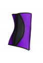 Purple black Latex 9 Steel Boned Waist Training Corset 