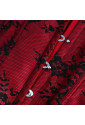 Viktoriánsky červený korzet s čipkovanými ramienkami