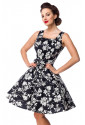 Elegantné kvetinové retro šaty s áčkovou sukňou