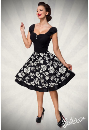 Prekrásne retro šaty s áčkovou kvetinovou sukňou