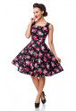 Romantické kvetinové retro šaty s áčkovou sukňou