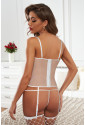 Lace Spaghetti Strap Two-piece Lingerie Set with Garter Belt