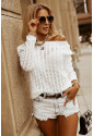 Hollow-out Drop Shoulder Knitted Sweater