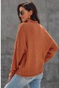 Oversized Chunky Batwing Long Sleeve Turtleneck Sweater