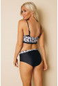 Frilled Leopard Bandeau High Waist Bikini