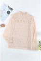 Lace Crochet Ruffle Hollow-out Long Sleeve Top