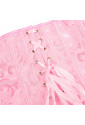 Ružový polokorzet pod prsia z brokátu