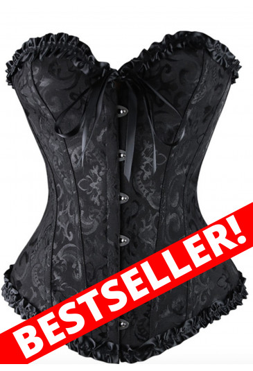 Brocade corset Vamp - black