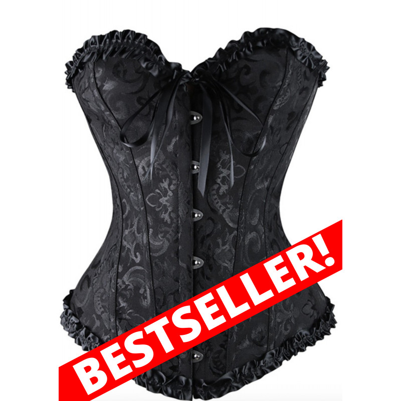 Brocade corset Vamp - black 