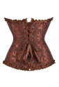 Wild neck holder brown faux steampunk corset 