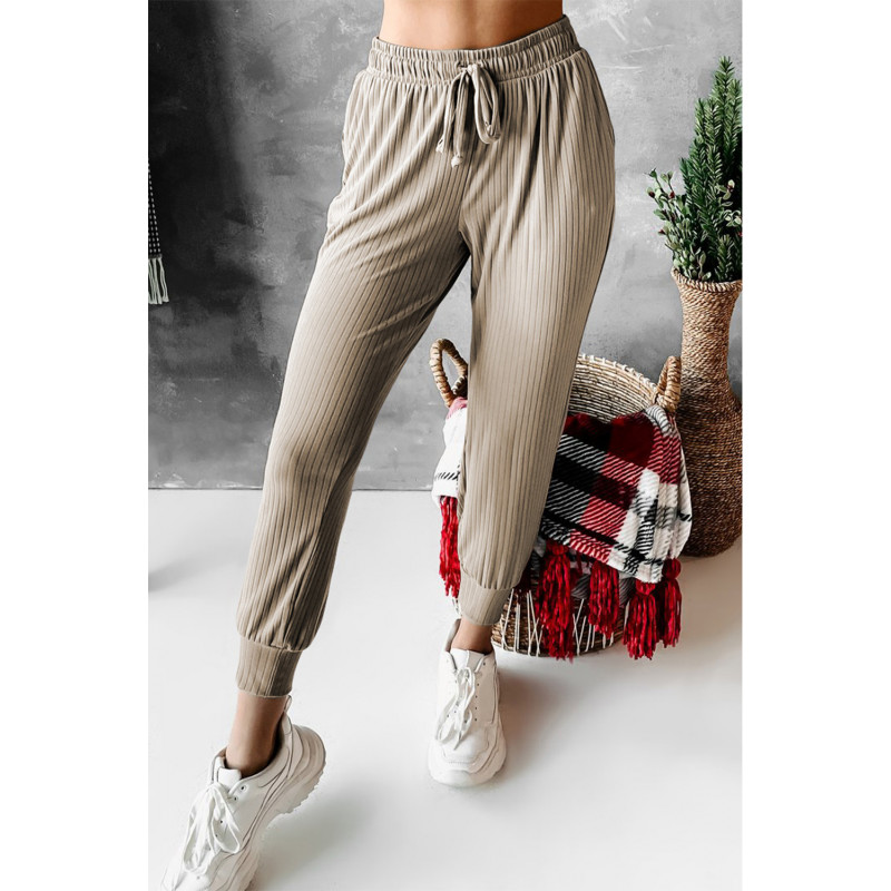 Ribbed Jogger with Elastic Waistband