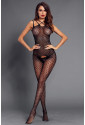 Sleeveless Crotch Scale Detail Body Stocking