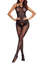 Sleeveless Crotch Scale Detail Body Stocking