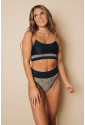 Color Block Camisole High Waisted Swimsuit