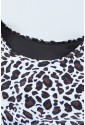 Leopard Patchwork Tie Knot High Waist Bikini Swimsuit