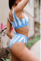 Sport bikinis with strips pattern