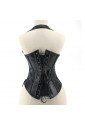Luxury punk leatherette corset under breast