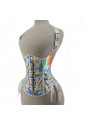 Punk PVC metallic corset under breast