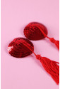 Seductive heart nipple patches tassle covers 