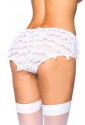 Burlesque white wedding panty lingerie