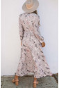 Dychberúce maxi zavinovacie šaty s kvetinovým vzorom 