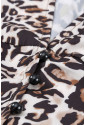 Volánové leopardie šaty s dlhým rukávom